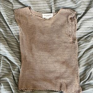 Chic Tan 90s Knit Tank Top